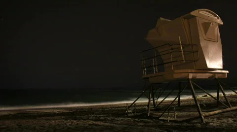 Moonrise at the Beach HD Stock Footage 330195