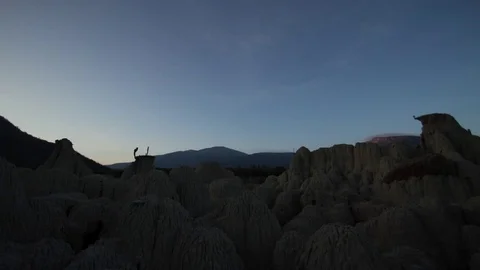 Moonrise desert Stock Footage 72329480