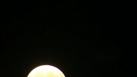 Moonrise in eclipse Stock Footage 134480405