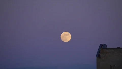 Moonrise on the edge Stock Footage 72410834