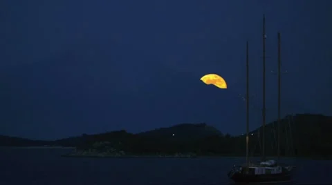 Moonrise Mt.Athos Stock-Footage 11432066