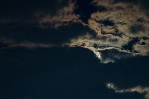 Moonrise Through Clouds Timelapse Video Stock-Footage 274999547
