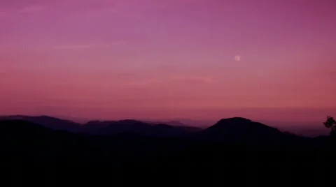 MoonriseSunset MtnPanCOOL 0008XK Stock Footage 565085