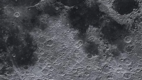 The moon's cratered surface of detailed CGI macro Stock Illustration