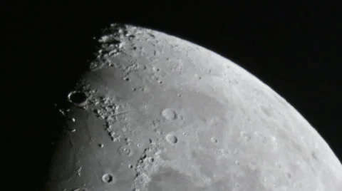 Moons craters viewed closeup from Earth HD 스톡 동영상 36790907