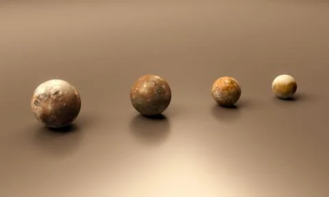 The moons of jupiter blank Stock Illustration