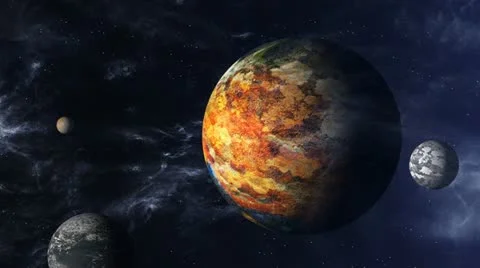 Moons in Orbit Stock Footage 12538217