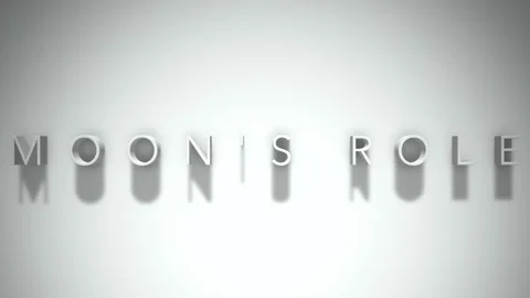 Moon's Role 3D title animation with shadows on a white background 스톡 동영상 296730745