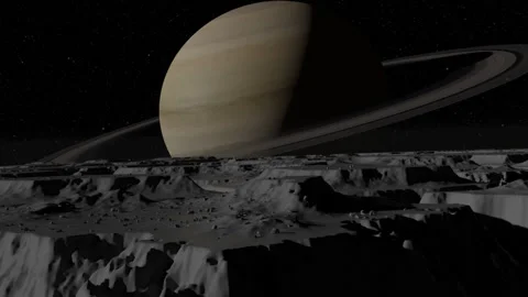 Moons of Saturn Stock Footage 137556632