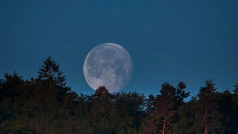 Moonset mountain night Video stock 272181779