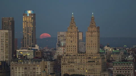 Moonset Sunrise Timelapse Stock Footage 254313018
