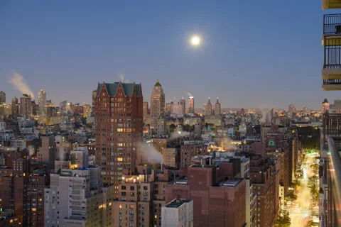 Moonset Sunrise Timelapse Full Frame (1 of 2) Stock Footage 167964043