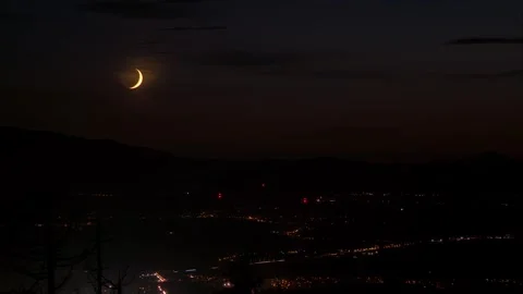 Moonset timelapse Vídeos de archivo 250961821