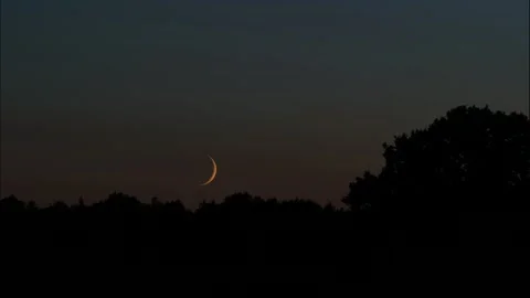 Moonset timelapse Stock Footage 257814491