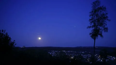 Moonset Timelapse at Sunrise Stock Footage 138294894