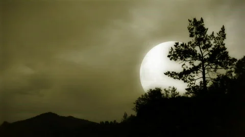 Moonshine in mountains 1 Stock Footage 511119