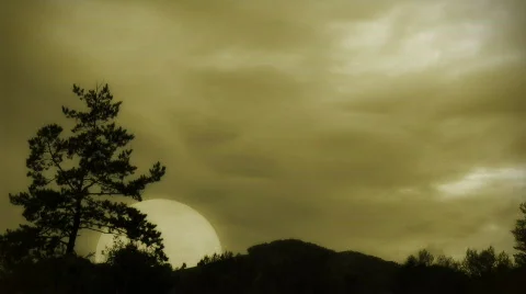 Moonshine in mountains 3 Stock Footage 511150