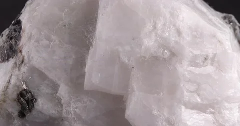 Moonstone. Close-up of the structure of the stone. Видео 165265023