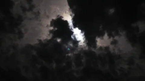Moon/Storm Timelapse in Moab Utah Video stock 80037843