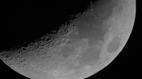 The moon,Telephoto camera Video stock 53370658