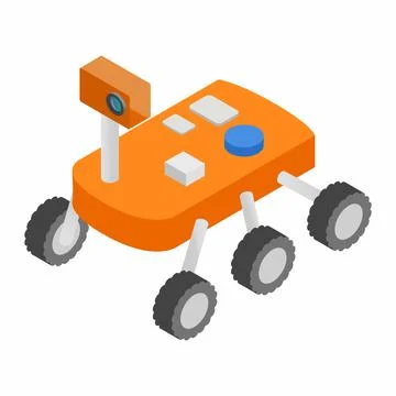 Moonwalker isometric 3d icon Stock Illustration