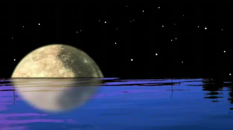 MoonWaterMeteor Stock Footage 764379