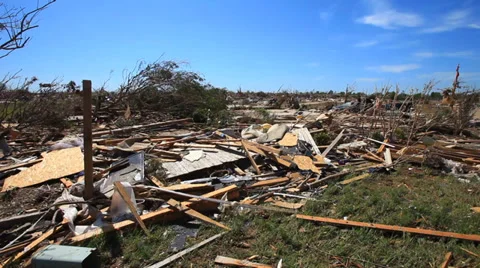 Moore Oklahoma, EF5 Tornado damage &amp; aftermath PT2 Stock Footage 30387928