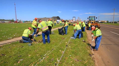 Moore Oklahoma, EF5 Tornado damage &amp; aftermath PT12 Stock Footage 30395008