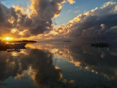 Mo'orea Sunset Stock Photos