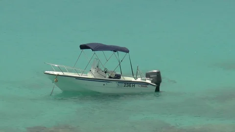 Moored Barbados Pleasure Boat Stock Footage 108060153