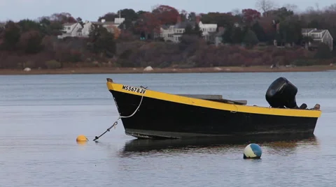 Moored boat Stock Footage 46462025