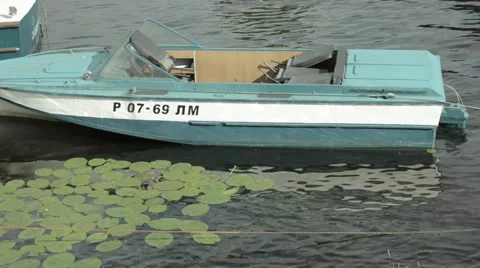 Moored boat. Stock Footage 52068167