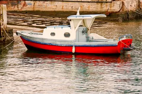 Moored boat Stock Photos