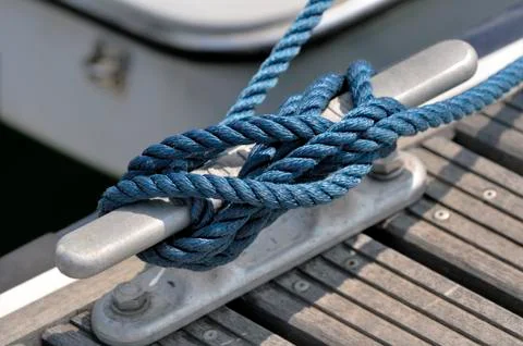 Moored boat Foto stock
