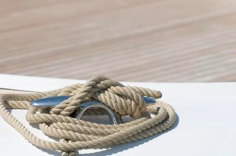 Moored boat Foto stock