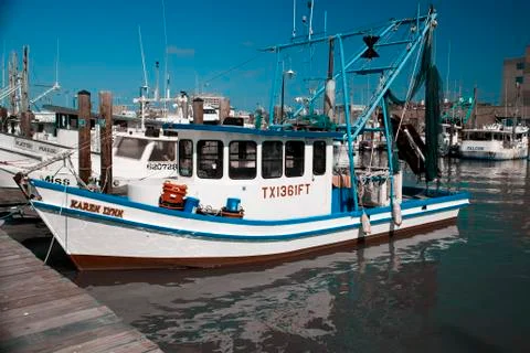 Moored boat Foto stock