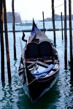 Moored gondola Stock Photos