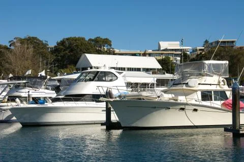 Moored in the harbour Stock Photos