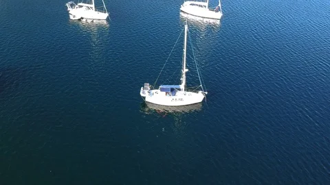 Moored sailboat Stock Footage 111051432