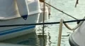 Moored yacht at port HD Footage