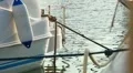 Moored yacht at port HD Footage