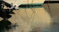 Moored yacht at port HD Footage