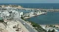 Moored yachts and ships on Monastir city bay, Tunisia HD Footage