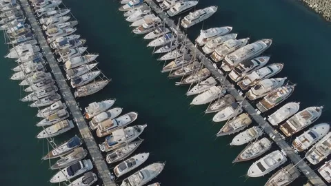 Moored yachts Stock Footage 134516170
