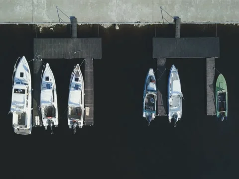 Moored yachts in the harbor Stock-Footage 78228548