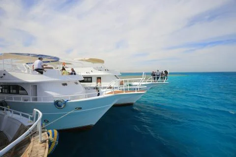 Moored yachts Stock Photos