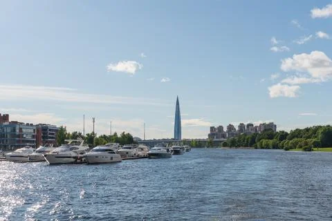 Moored yachts Fotos Stock