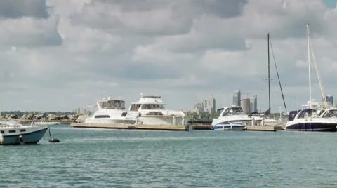 Moored Yachts_HD Stock Footage 10595459