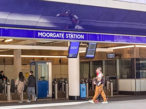Moorgate Train Station Stock Photos