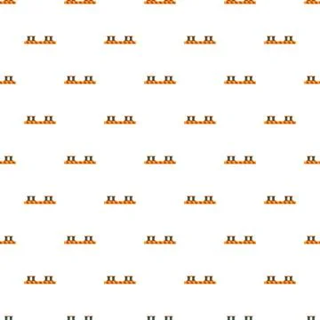 Mooring bollard pattern repeating across white background Illustrazione stock